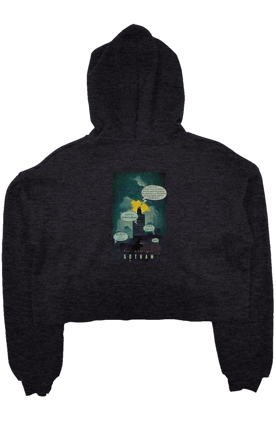 Gotham City cropped hoodie - Made in USA