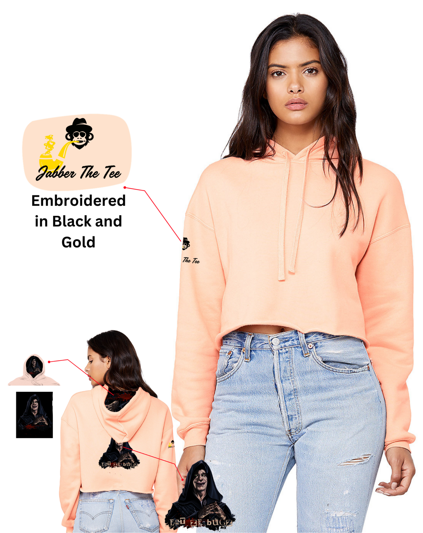 Who runs the world crop hoodie- made in USA