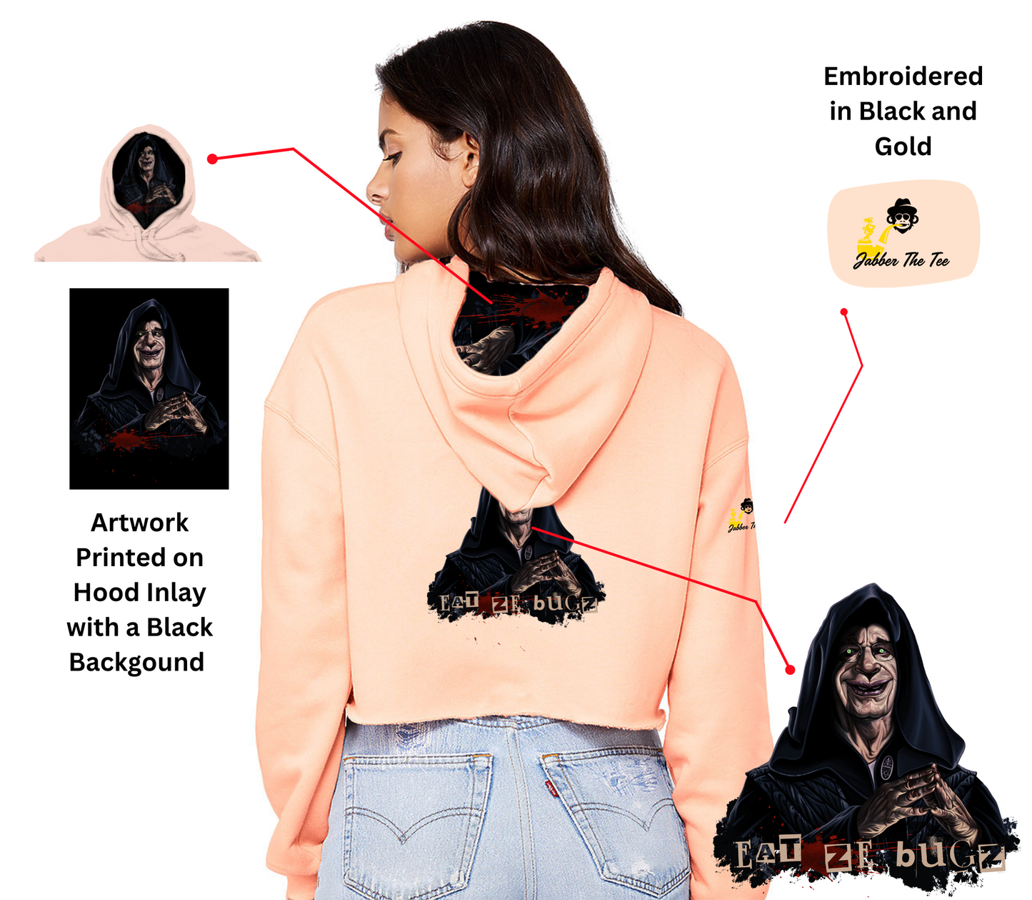 Who runs the world crop hoodie- made in USA